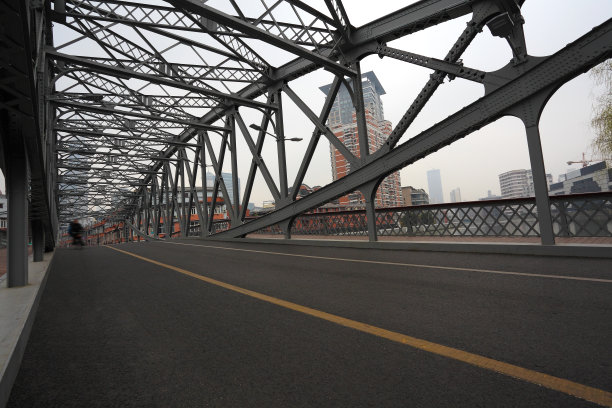 市区路,人行桥,建筑