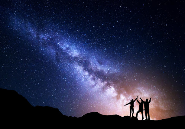 繁星点点蓝色动态宇宙