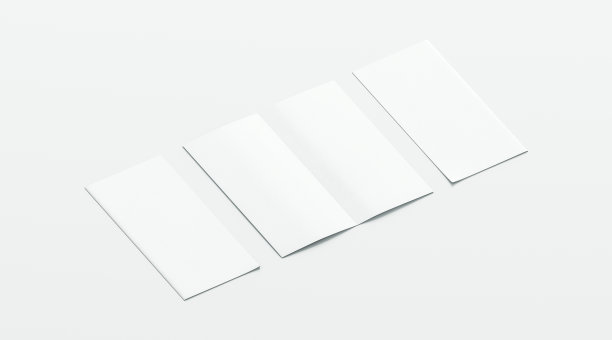 空白折叠广告小册子
