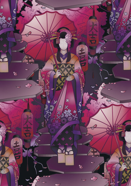 人种,成年的,艺妓