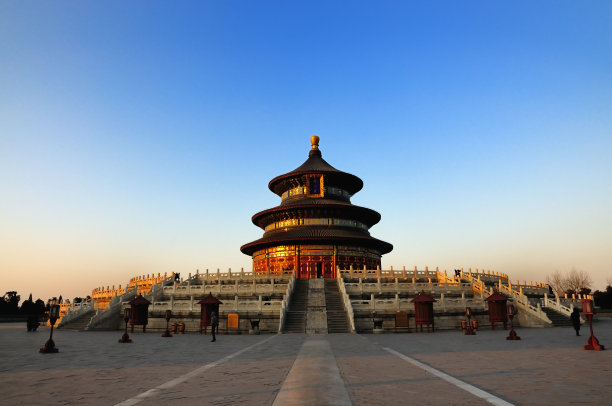 皇帝,户外,日落
