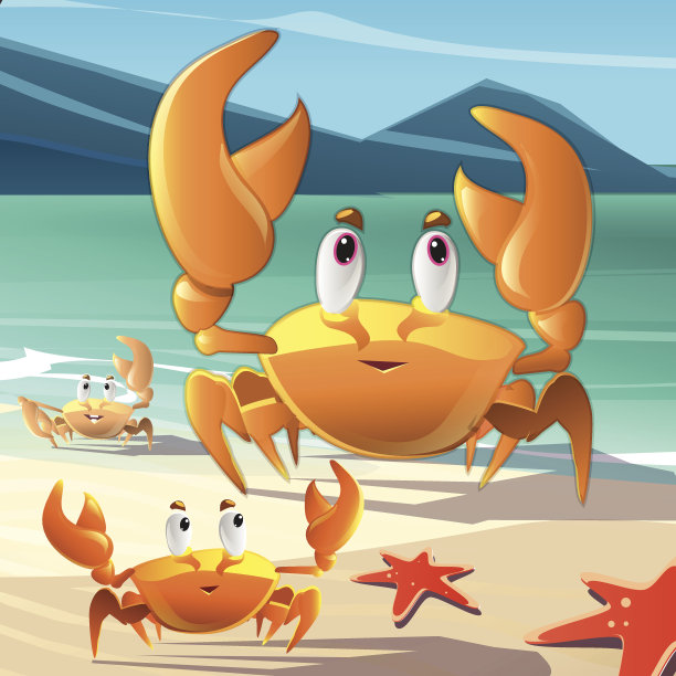螃蟹插画