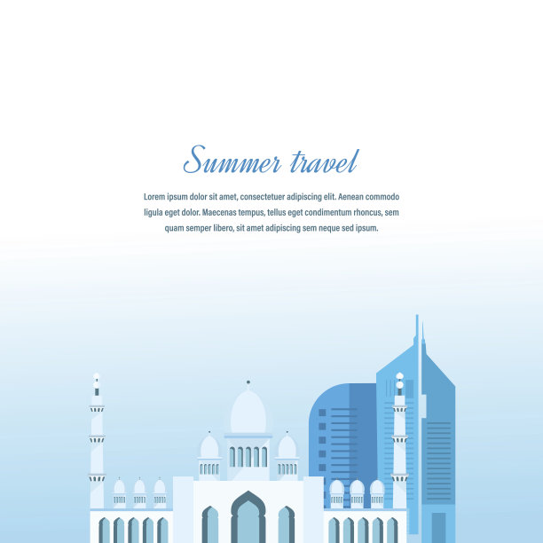 迪拜旅游迪拜地产海报