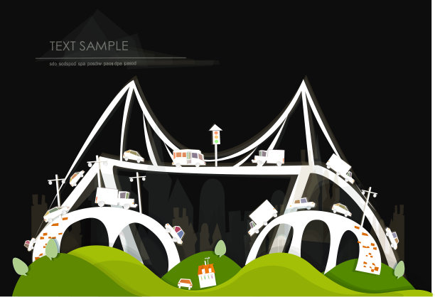 面包车文字背景素材