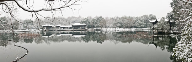 西湖雪中美景