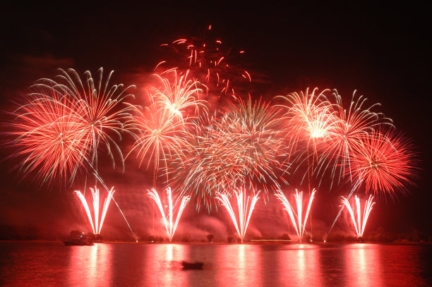 节日,庆祝,码头周围