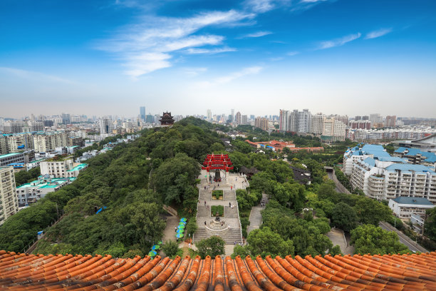 湖北武汉城市天际线风光