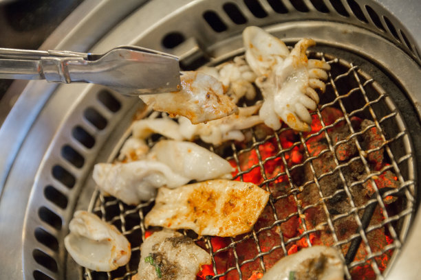 格子烤肉,饮食,水平画幅