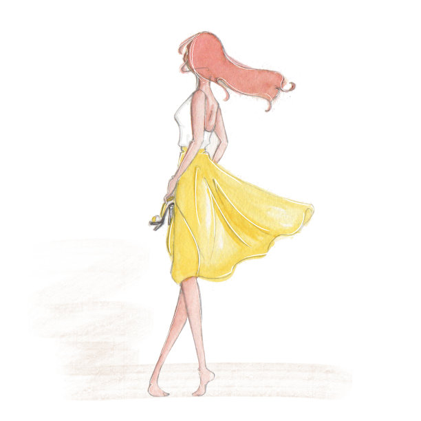 印尼水彩印尼插画