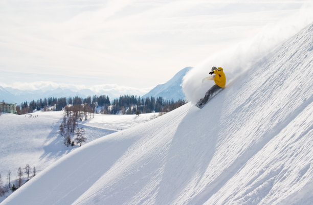 单板滑雪,雪,粉末状雪