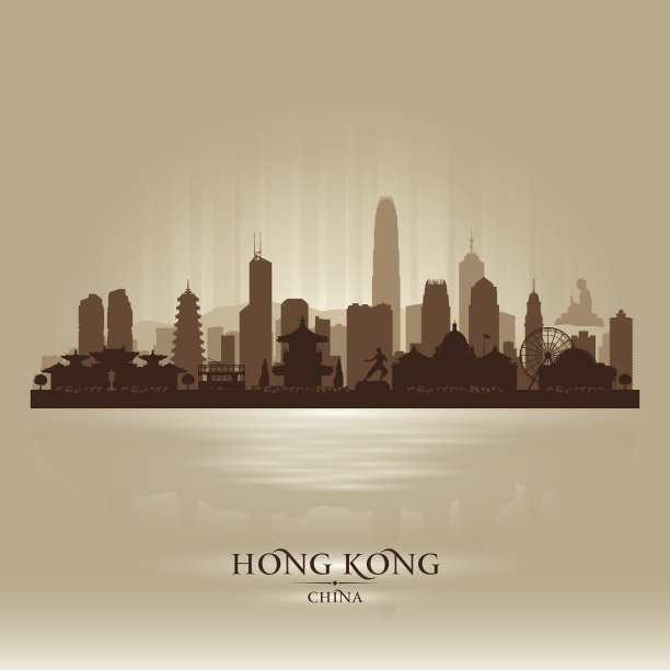 香港地标建筑香港矢量