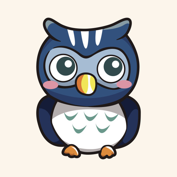 卡通猫头鹰