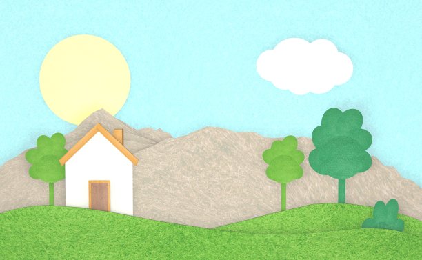 简约风格卡通树木插画