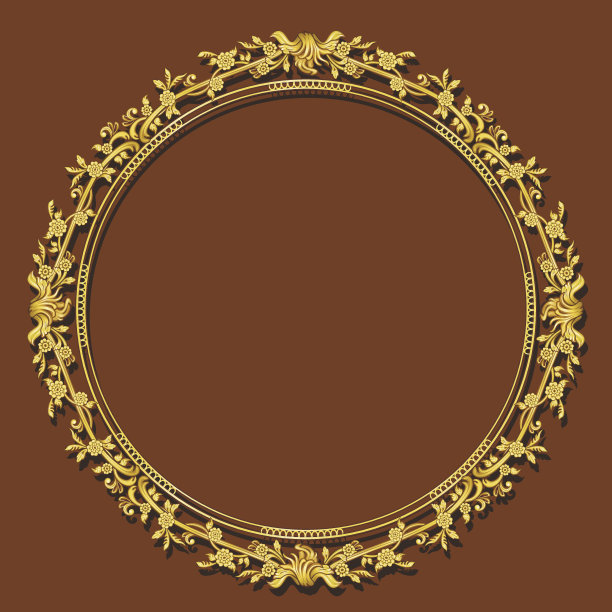 精美圆形花纹图案素材