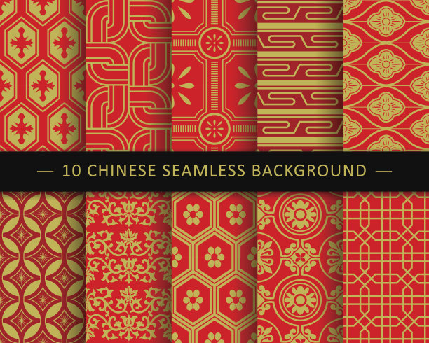 精美复古风圆形几何花纹