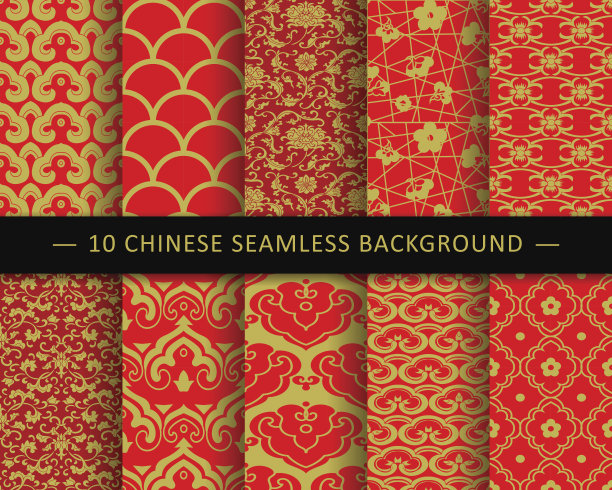 精美复古风圆形几何花纹