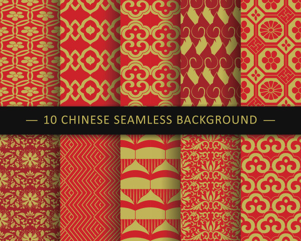 精美复古风圆形几何花纹