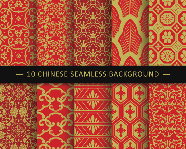 精美复古风圆形几何花纹