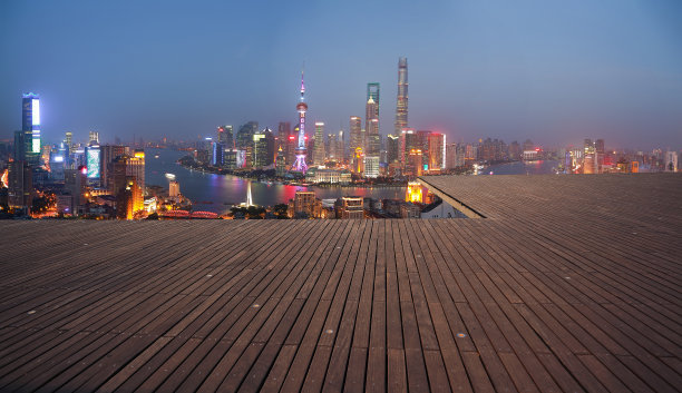 上海外滩全景,陆家嘴建筑群高清