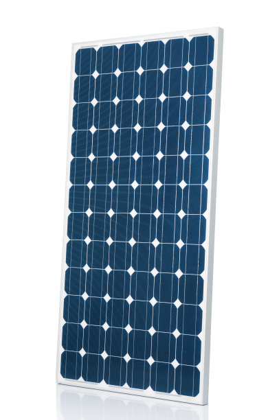 一块蓝色的太阳能电池板