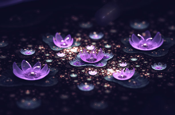 橙红色花朵条纹背景图案