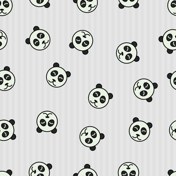 熊猫家纺图案