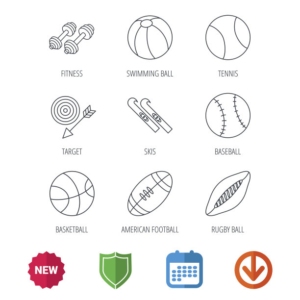 足球篮球棒球体育运动logo