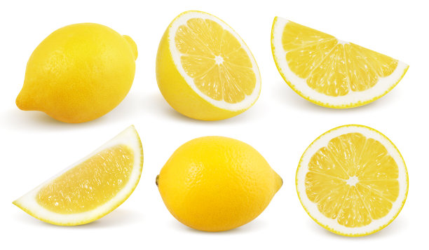 白背景柠檬
