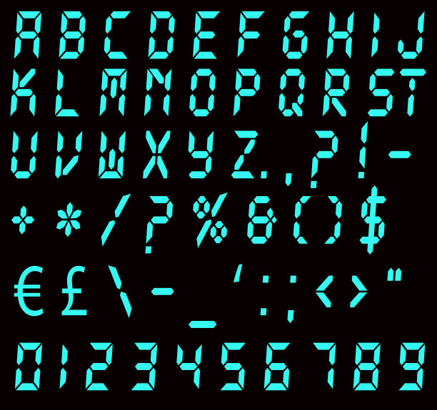 数字字体组合图案