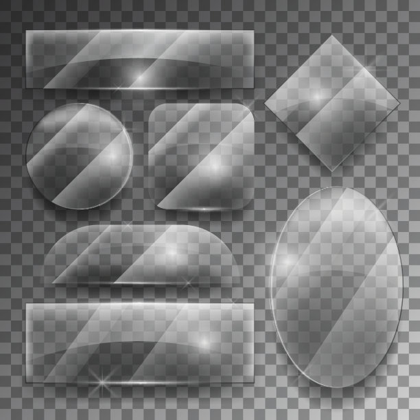 玻璃材质方块矩形圆圈