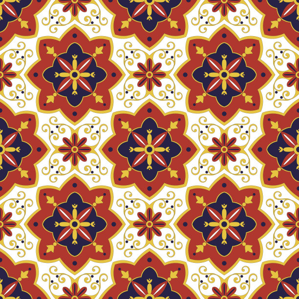 蓝色花纹蓝色素材纹理