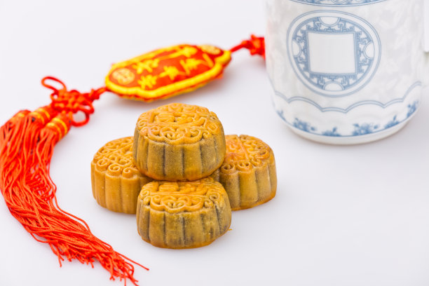 红色月饼礼盒包装中秋节