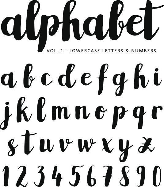 字母数字设计涂鸦