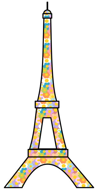 巴黎铁塔印花