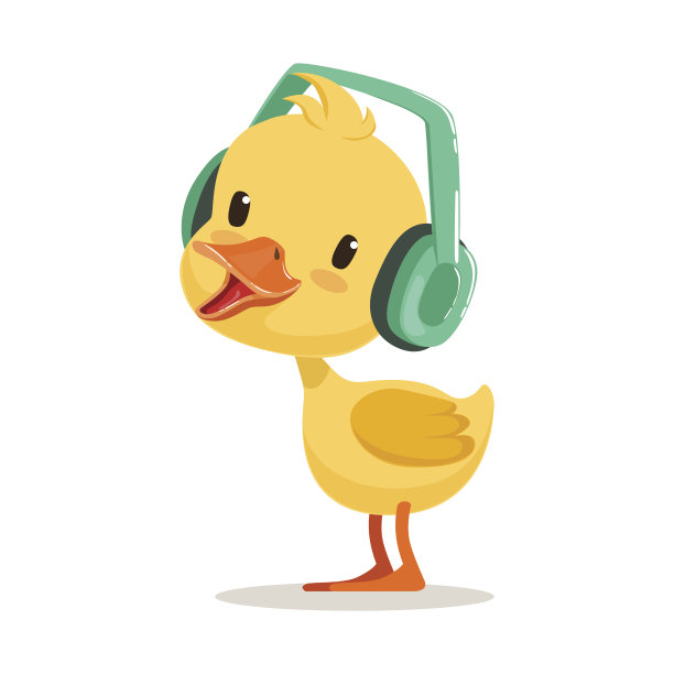 可爱卡通鸭子