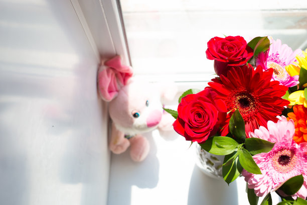 红色婚礼花艺素材