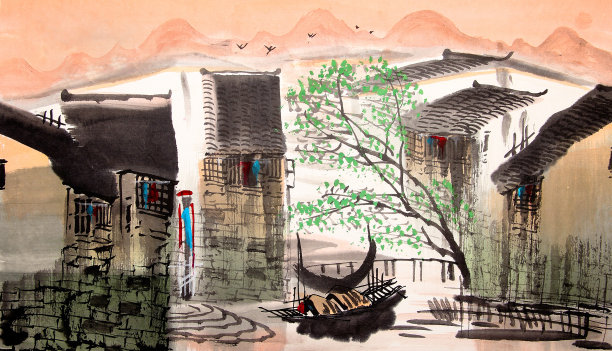 苏州建筑手绘图