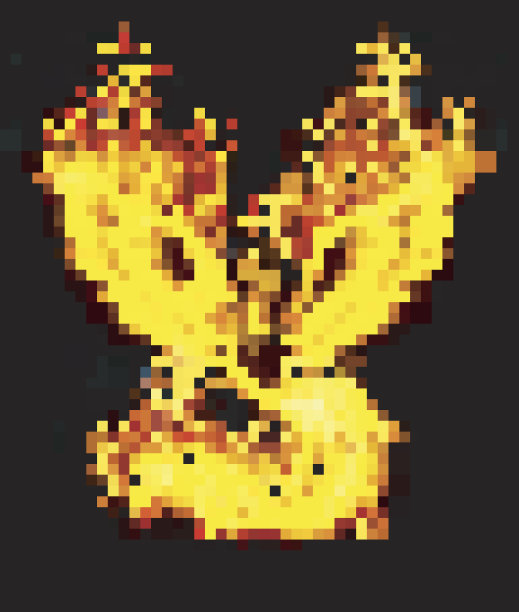 金红色凤凰插画