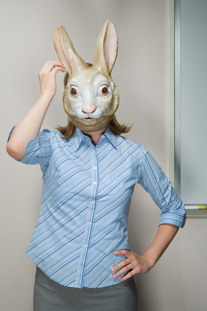 戴口罩的兔子