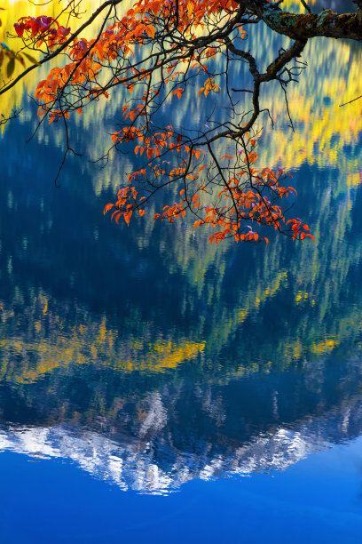 四川九寨沟秋冬景色