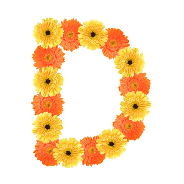 花瓣字母d