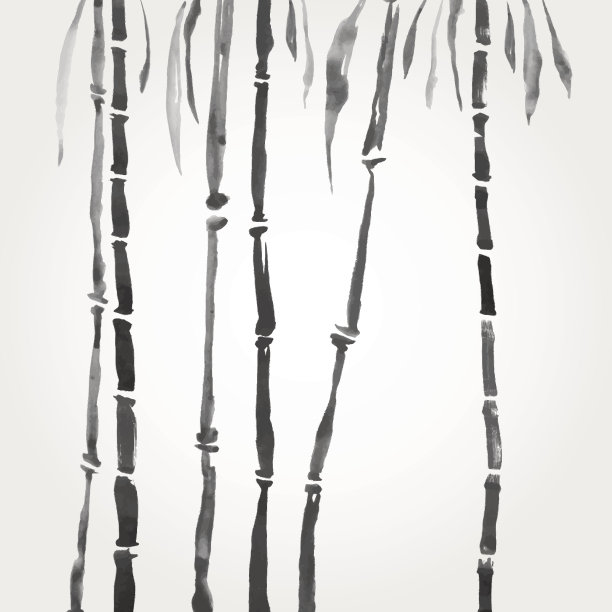 黑白树枝装饰画
