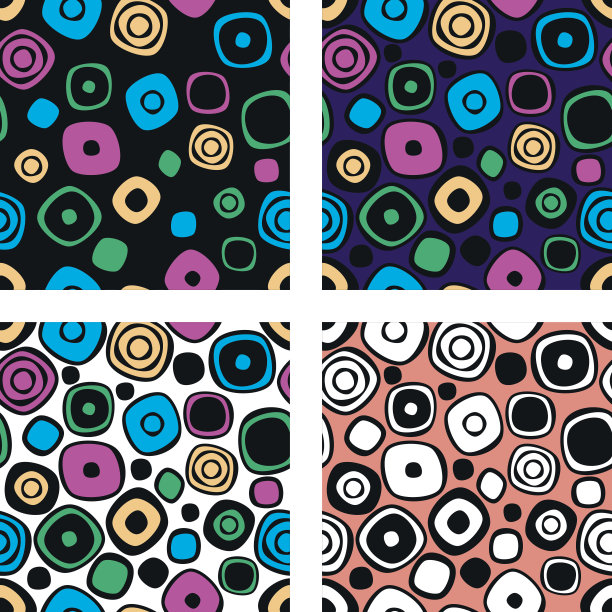 蓝调几何图案无缝背景