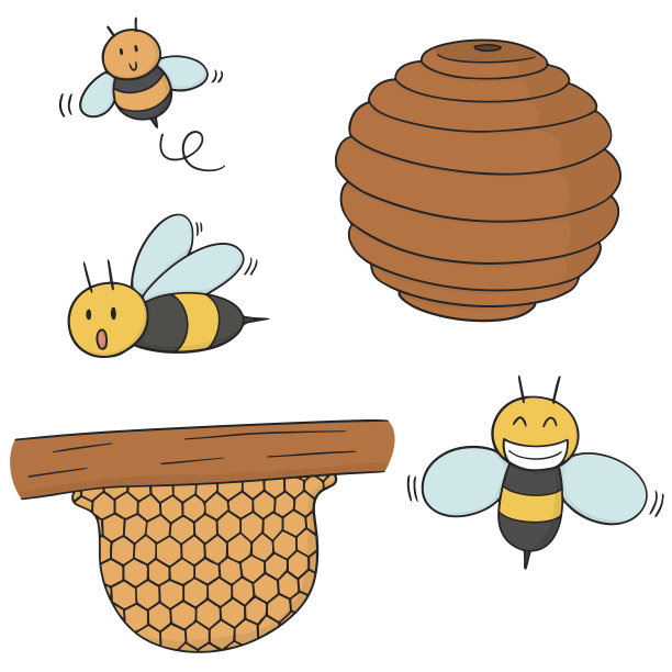 可爱卡通小蜜蜂形象