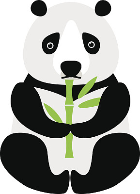 可爱卡通大熊猫插画