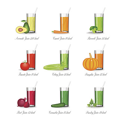 蔬菜汁 玻璃杯 设计