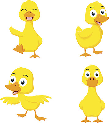 可爱卡通鸭子