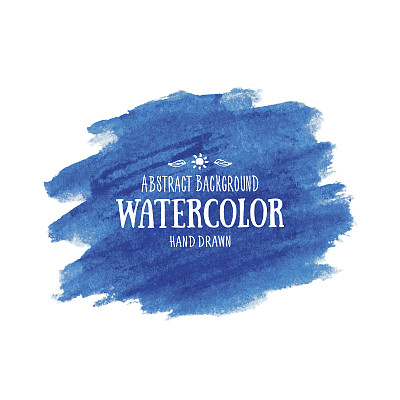 蓝色波点水彩