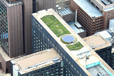 屋顶绿化鸟瞰图