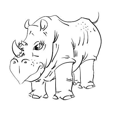 犀牛卡通形象